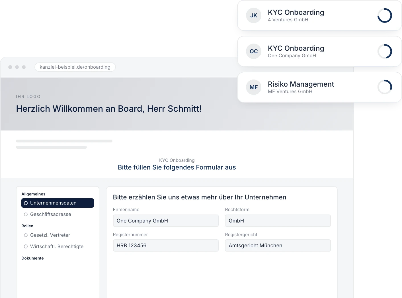 Selecting a KYC process for clients, investors and dealers